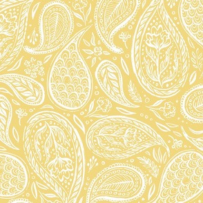 Boho Paisley - Dusty Yellow