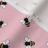 The minimalist bees boho style buzzing bumble bee insects summer garden pink girls 