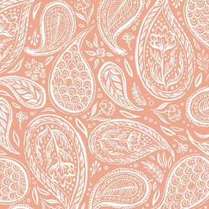 Boho Paisley - Dusty Coral