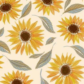 Painterly Sunflowers