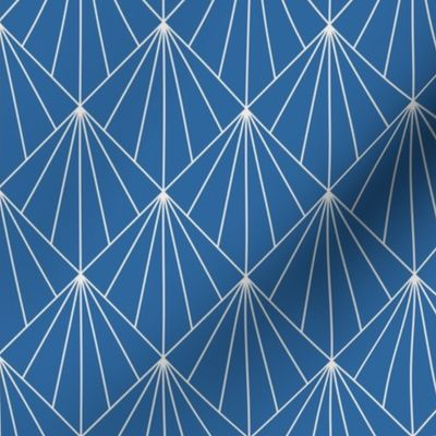 Blue and White Art Deco Pattern