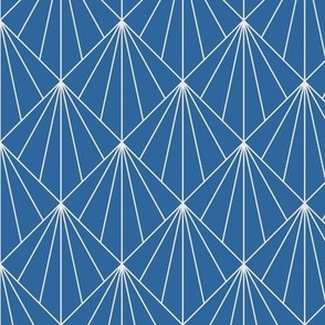 Blue and White Art Deco Pattern