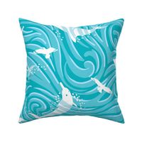 Free On The Sea | Large | Aqua