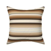 Brown and Navajo White Southwest Serape Blanket Stripes