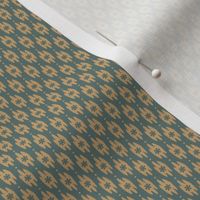 foulard with flower teal 2064-60
