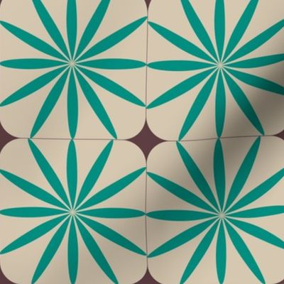 Geometric Floral Tile