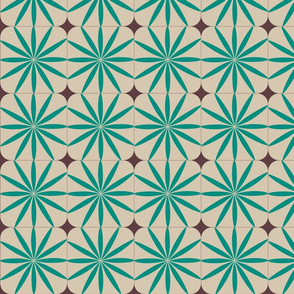 Geometric Floral Tile