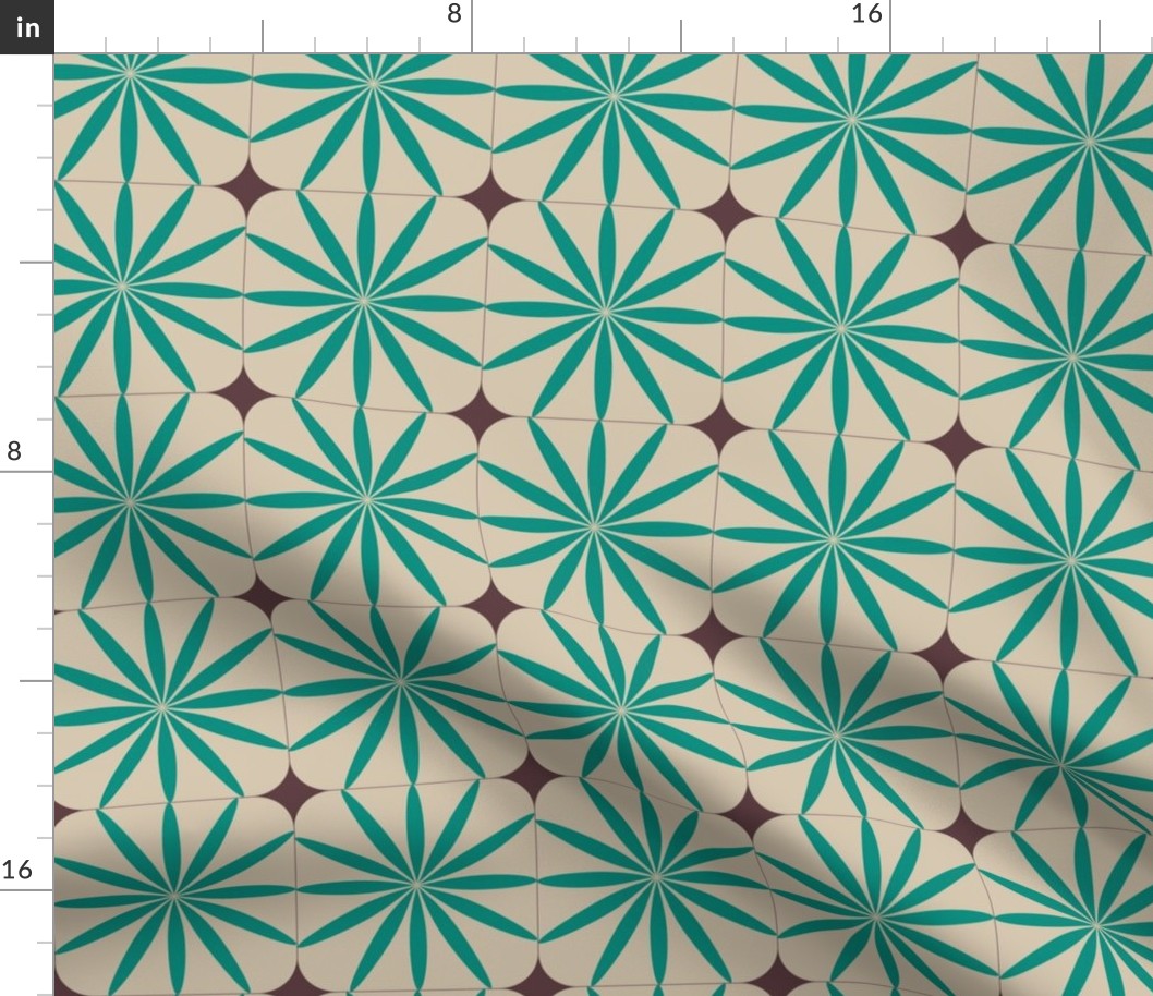 Geometric Floral Tile