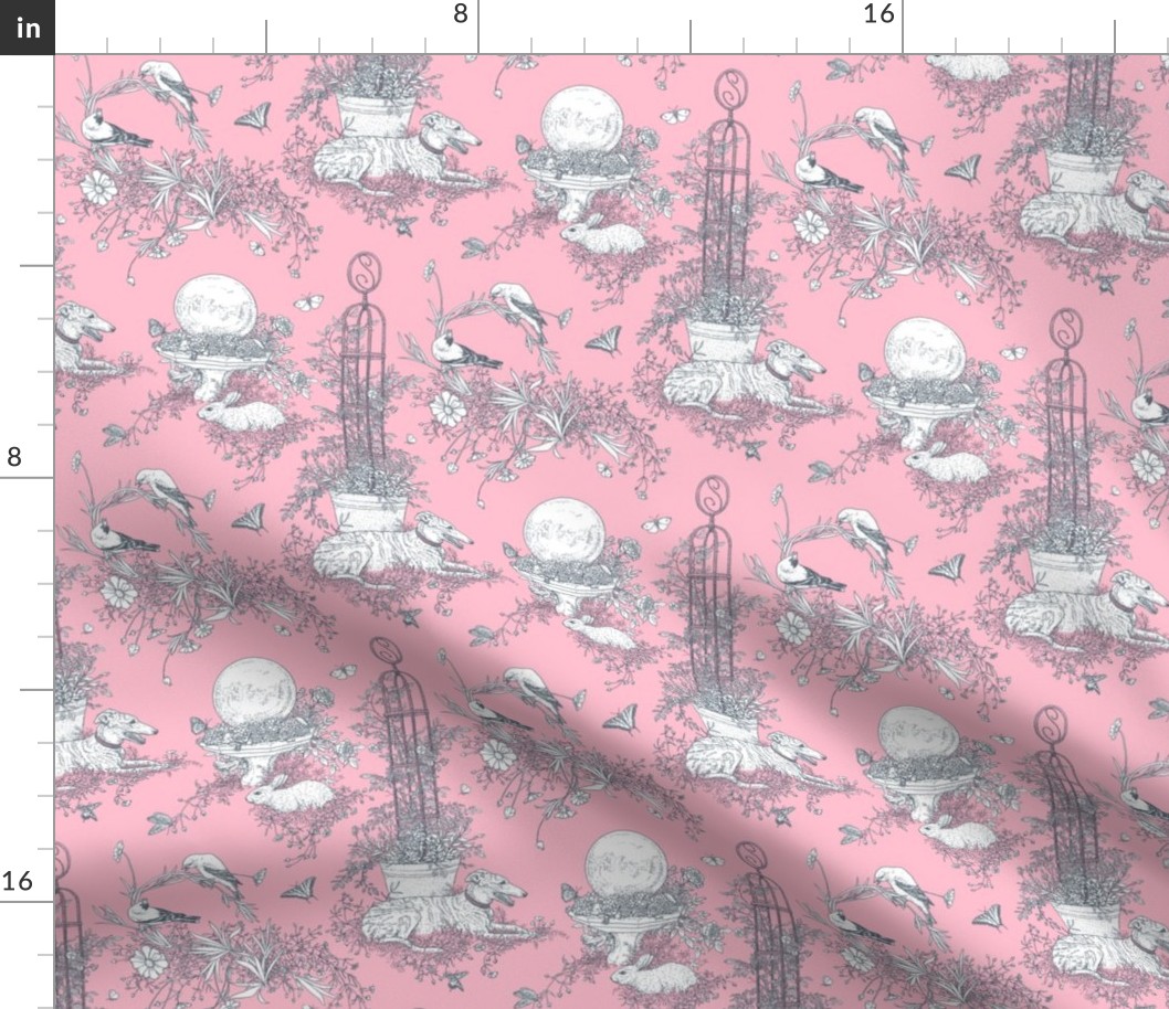 Pink and Gray Garden Toile Small ©2011 by Jane Walker