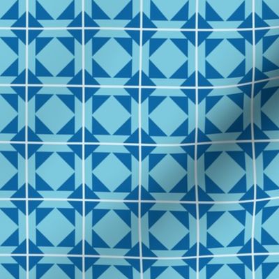 blue geometric tiling by rysunki_malunki
