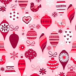 75 Christmas Decorations Pink