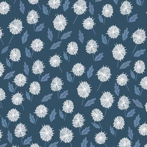 Dandelion Ditsy - Dark Blue