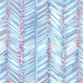 (M) Chevron Painterly Pink and Blue