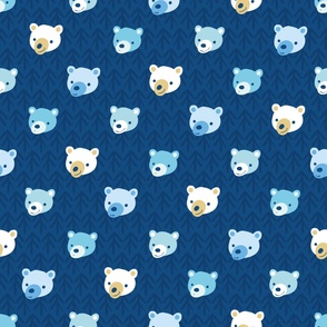 teddy bears on navy blue by rysunki_malunki