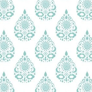 Weather Damask Dusty Aqua