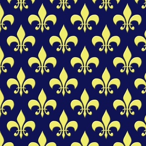 fleur de lis pattern blue yellow