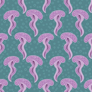 violet jellyfish by rysunki_malunki