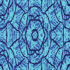 textured jumbo trellis in blue by rysunki_malunki