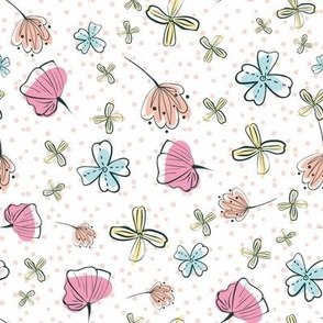 doodle girly wildflowers by rysunki_malunki