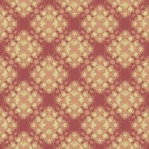 terracotta colored diagonal plaid by rysunki_malunki