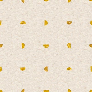 Small // Block Print Half Moons in Yellow Gold Modern Boho Geometric 