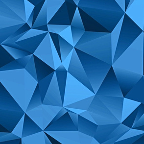 3D Triangles in Blue and Dark Blue