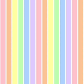 (S) narrow Pastel Rainbow / Easter / Vertical stripes   / small scale / see collections 