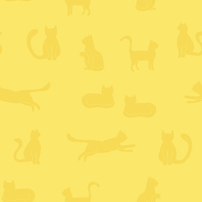 Tone on Tone Cats 2 Large Yellow