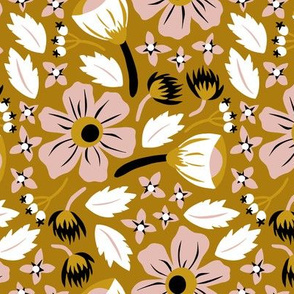 Papercut Floral (Mustard)