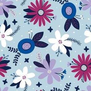 Spring Floral (Cobalt)