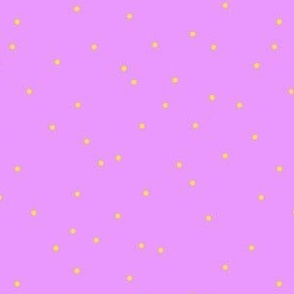 Delicate yellow spots pattern on lilac purple