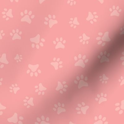 Tone on Tone Pawprints Medium Bubblegum Pink