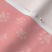 Tone on Tone Pawprints Medium Bubblegum Pink