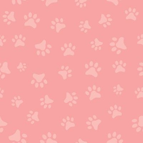 Tone on Tone Pawprints Medium Bubblegum Pink