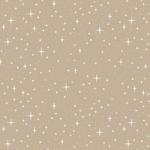 Starry Night White on Sand Tan