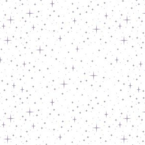 Starry Night Lavender Purple on White