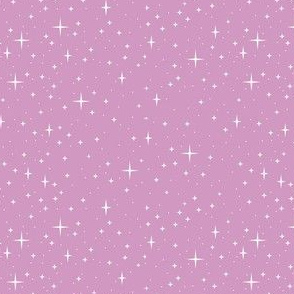 Starry Night White on Pink