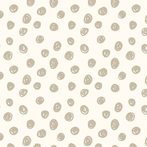 Spot Dotty - hand drawn Dot Medium taupe 