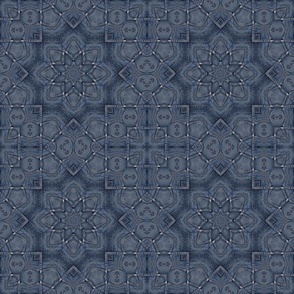 Blue Jeans Patchwork Octagon Smaller Scale