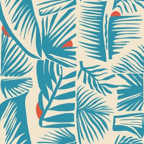 Retro Palm spring  / Blue