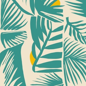 Retro Palm spring  / green