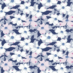 Dogwood navy pink -  small