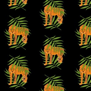 Cheetah Jungle Camouflage - black, medium 