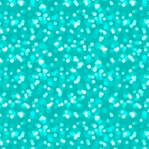 Small Sparkly Bokeh Texture - Vivid Turquoise Color