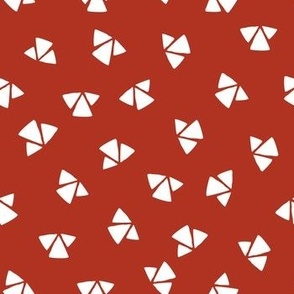 Little triangles- red and white- abstract
