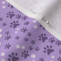 Purple Pawprints Small Lavender