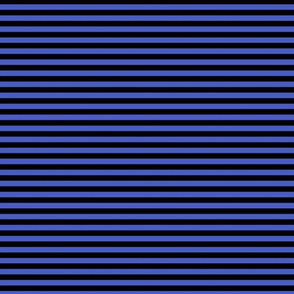 Small Horizontal Bengal Stripe Pattern - Dark Cornflower Blue and Black