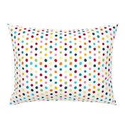 bohemian crooked dots on white - dots fabric