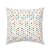 bohemian crooked dots on white - dots fabric