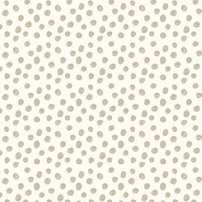 Mini Micro Spot Dotty - taupe and white dot